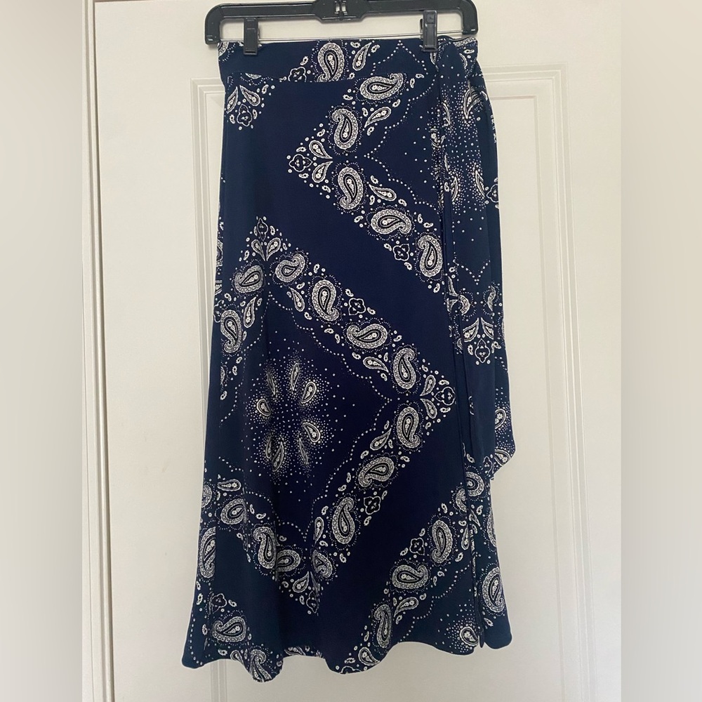 Black Tape Paisley Wrap Skirt size XS